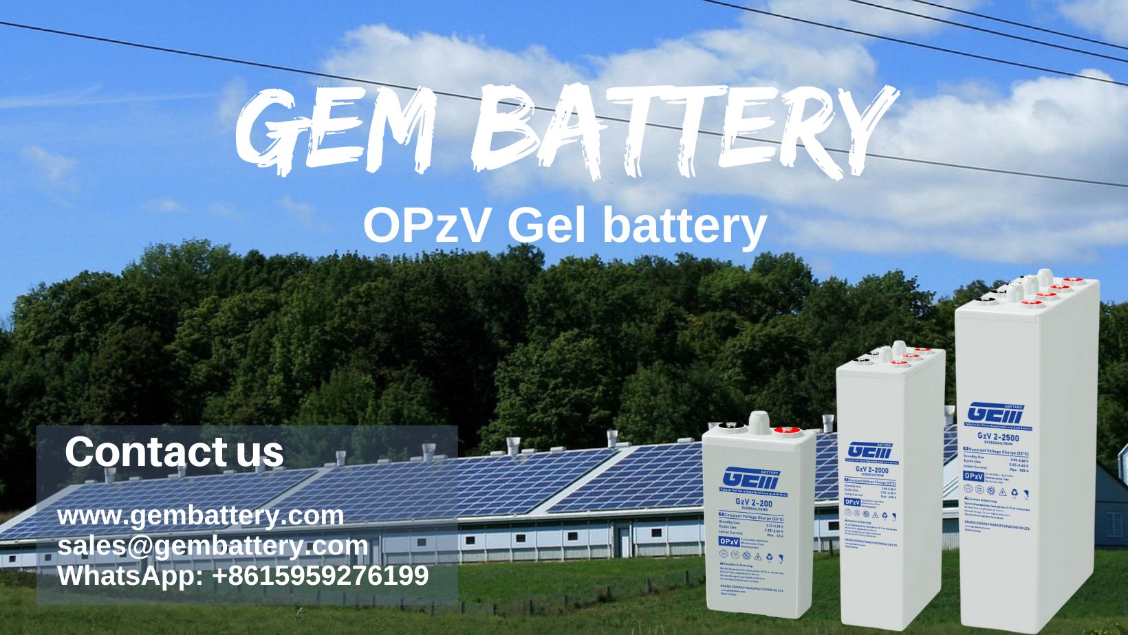 Batería solar de gel OPzV