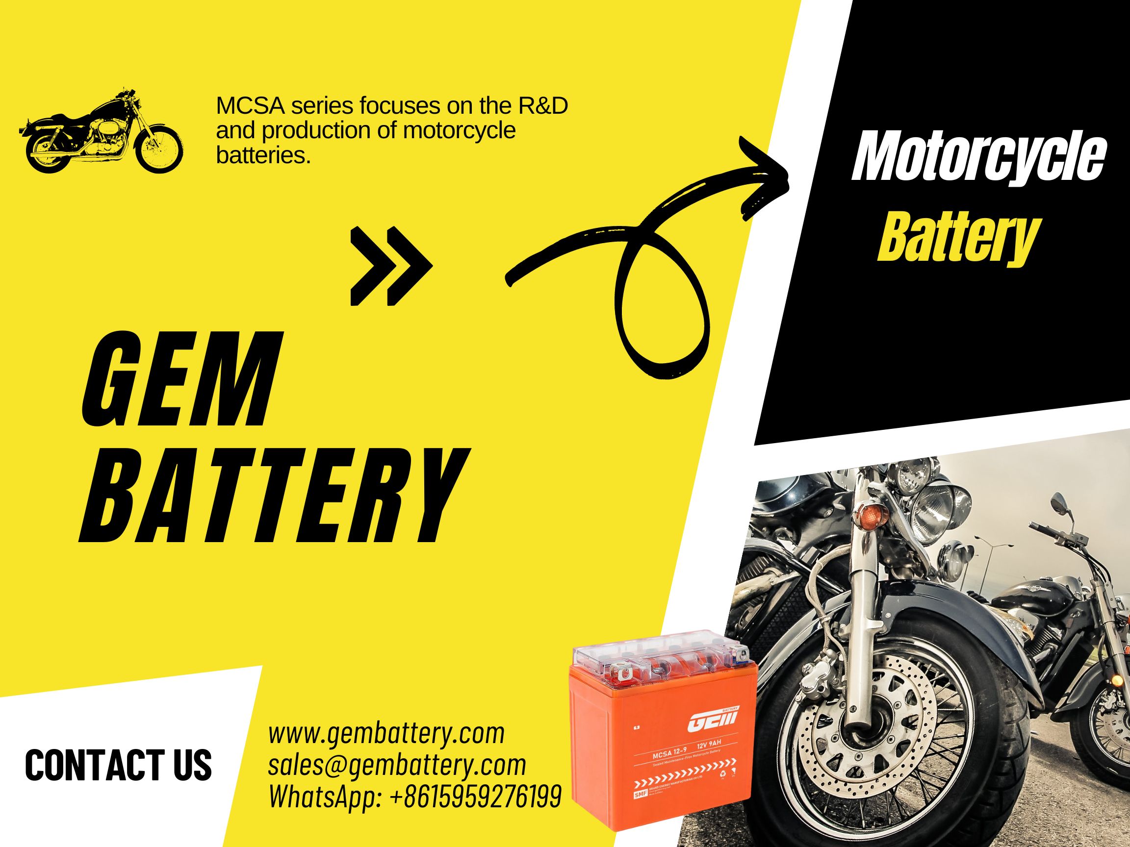 batería de motocicleta de alta potencia