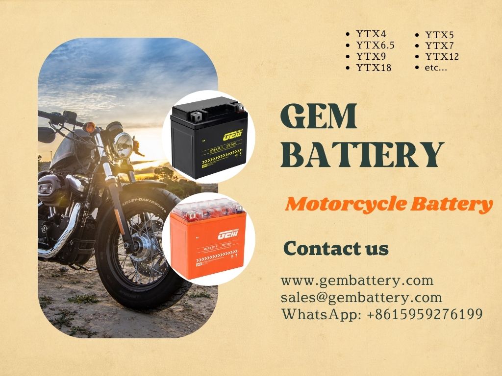 Potente batería de motocicleta serie MCSA