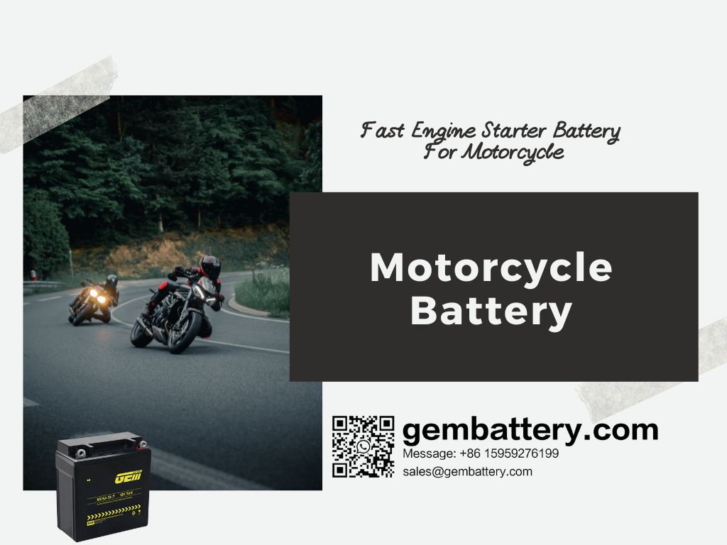 Batería de motocicleta de arranque de motor rápido