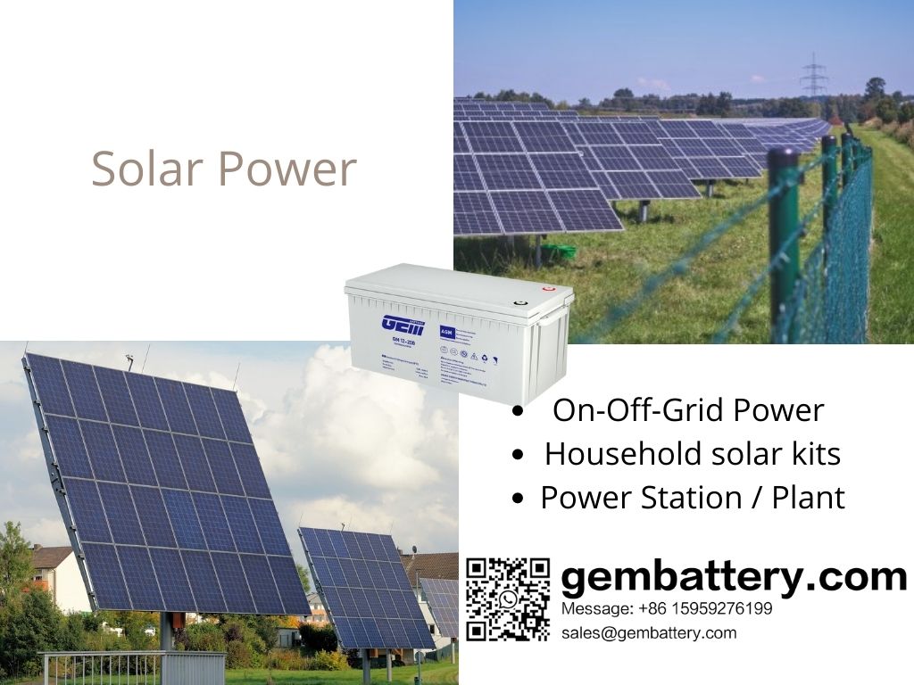 Baterías especiales de almacenamiento de energía solar de la serie GM de GEM Battery