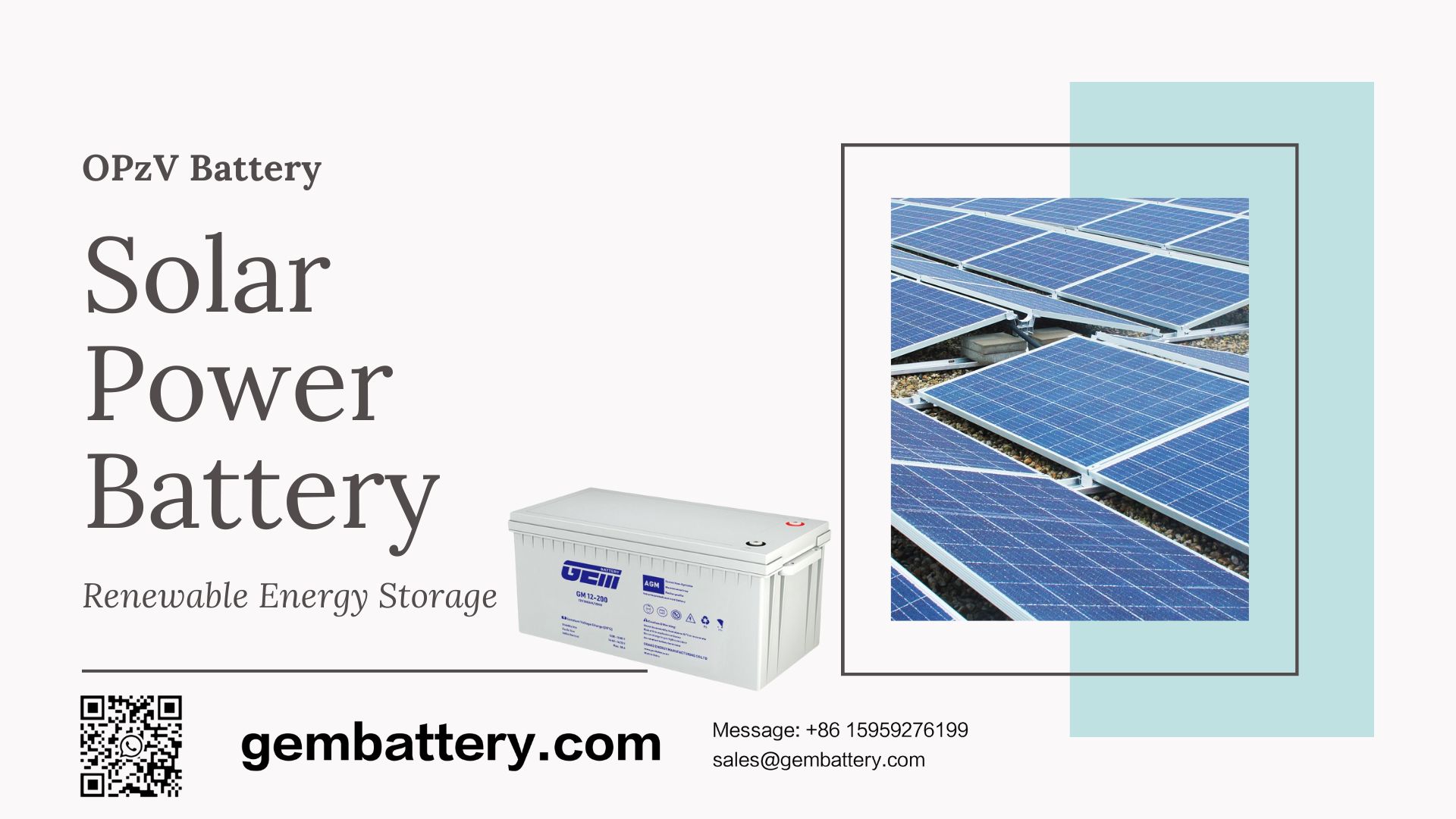 batería solar de larga vida útil