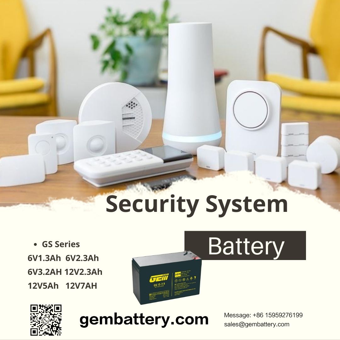 baterías del sistema de seguridad