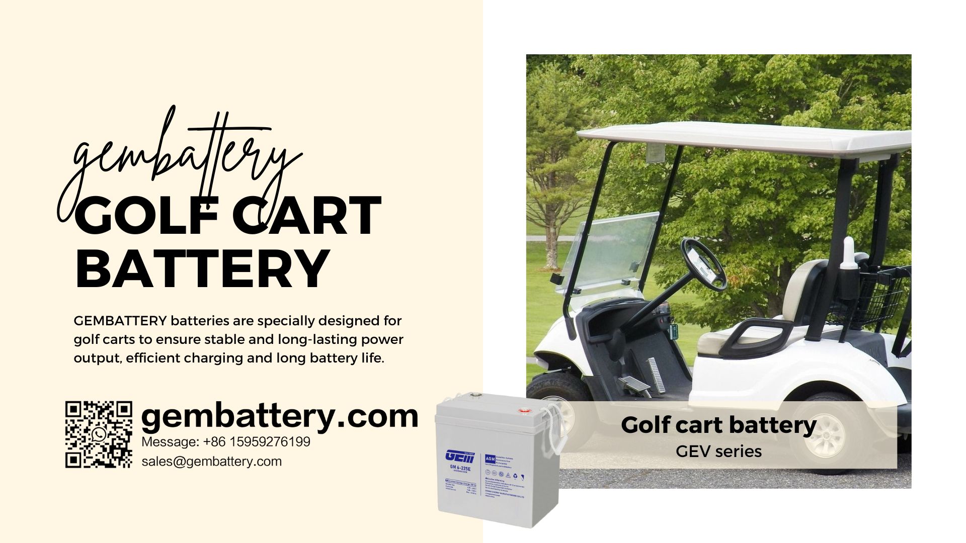 bateria para carrito de golf