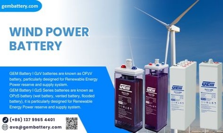 Baterías GEMBATTERY para sistemas de almacenamiento de energía eólica: energía confiable para aplicaciones eólicas sostenibles