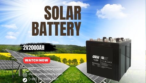 GEMBATTERY GL Series 2V AGM Batteries – Long-Life Power for Critical Applications